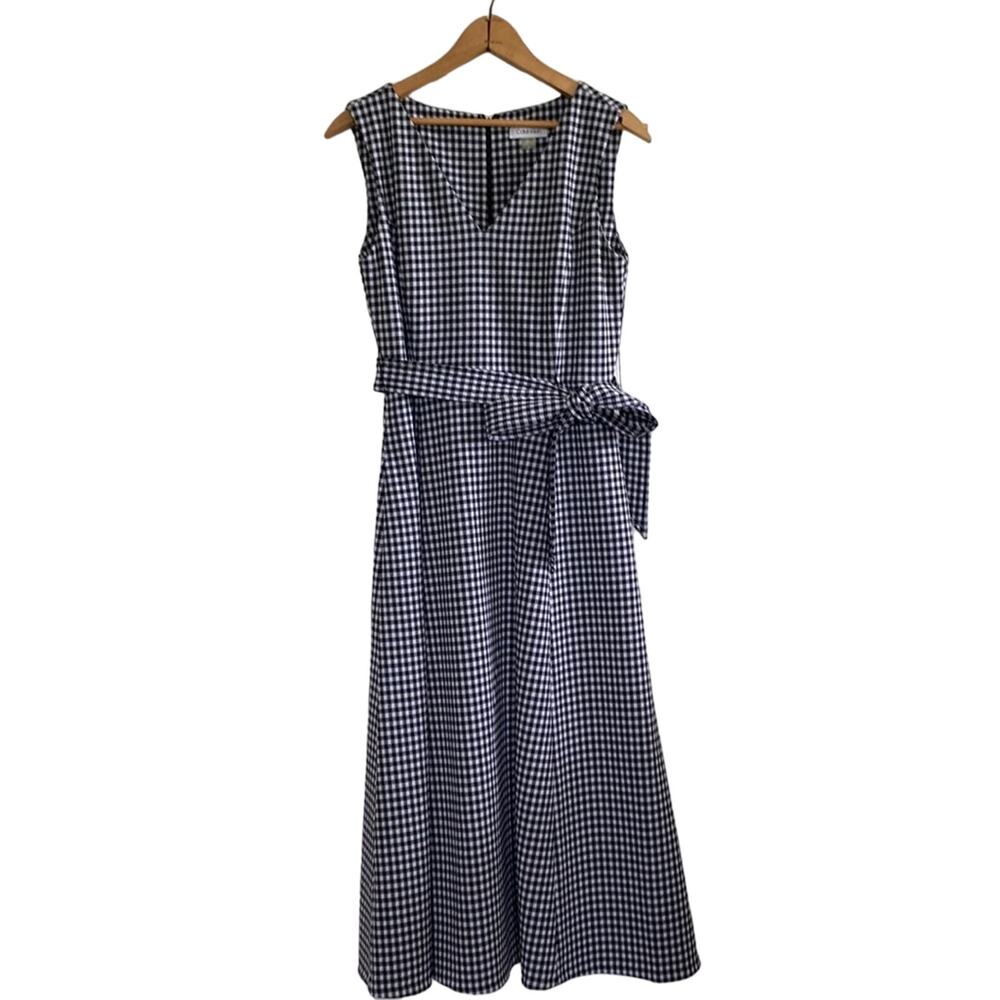 Calvin Klein Gingham Check Midi Dress